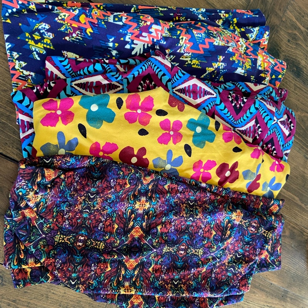 LuLaRoe OS leggings lot of 4